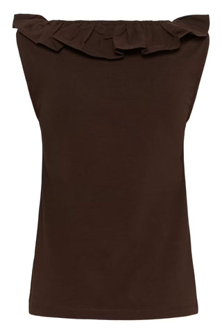 KCdiddie Flounce Top Coffee Bean