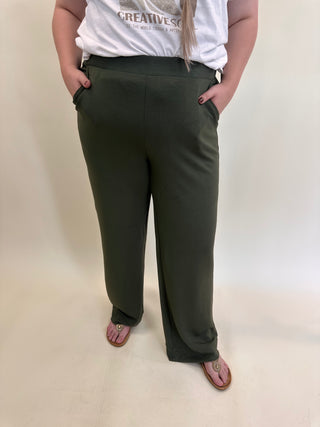 VMCHALI HW WIDE PANT JRS CUR Forest Night