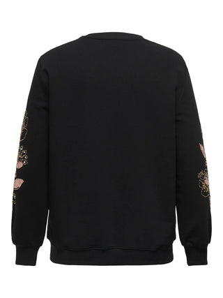 CARTERESA L/S O-NECK SWEAT JRS Black