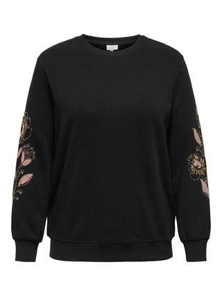 CARTERESA L/S O-NECK SWEAT JRS Black