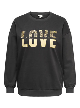 CARTAMMIE L/S LEO PRINT O-NECK SWT JRS Phantom Tammie new love