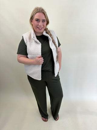 VMCHALI HW WIDE PANT JRS CUR Forest Night