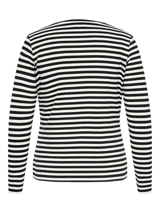 CARBODIL L/S O-NECK BLOUSE JRS Black Cloud dancer w. red emb heart